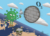 Cartoon: ozone layer (small) by abdullah tagged corona virus covid19 ozonelayer o3 health