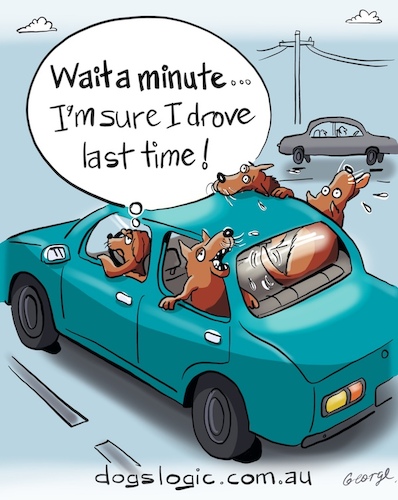Cartoon: joy riders (medium) by George tagged dogs