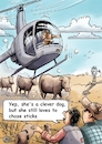 Cartoon: flying dog (small) by George tagged dog,helicopter,outback
