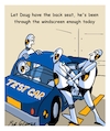 Cartoon: Testing Circumstances (small) by George tagged crash,test,dummy