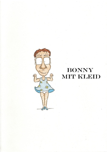 Cartoon: Bonny mit Kleid (medium) by The Illustrator tagged lustig,funny,clide,kleid,bonny