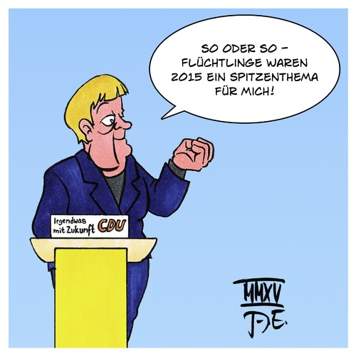 Cartoon: CDU Bundesparteitag (medium) by Timo Essner tagged angela,merkel,cdu,bpt28,bundesparteitag,2015,deutschland,cartoon,timo,essner,angela,merkel,cdu,bpt28,bundesparteitag,2015,deutschland,cartoon,timo,essner