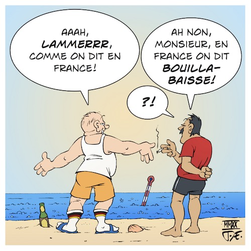 Cartoon: Les mers du monde surchauffent (medium) by Timo Essner tagged mers,du,monde,oceans,temperatures,bouillabaisse,cartoon,timo,essner,mers,du,monde,oceans,temperatures,bouillabaisse,cartoon,timo,essner