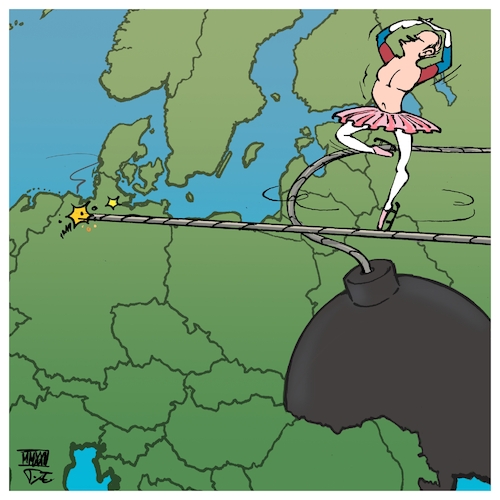 Cartoon: Olympischer Drahtseilakt (medium) by Timo Essner tagged russland,ukraine,ukrainekonflikt,krim,donbas,donbass,europa,nato,krise,konflikt,krieg,ballett,drahtseilakt,olympisch,cartoon,timo,essner,russland,ukraine,ukrainekonflikt,krim,donbas,donbass,europa,nato,krise,konflikt,krieg,ballett,drahtseilakt,olympisch,cartoon,timo,essner