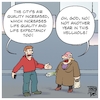 Cartoon: Air quality (small) by Timo Essner tagged city life air quality expectancy cartoon timo essner
