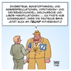 Cartoon: Deutsche Bank Donald Trump (small) by Timo Essner tagged deutsche,bank,donald,trump,deutschland,usa,wahlkampf,präsidentschaftskandidat,spenden,wahlkampfspenden,cartoon,timo,essner