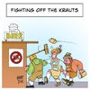 Cartoon: Fighting off the Krauts (small) by Timo Essner tagged krauts,german,lederhosen,beer,fighting,off,the,play,on,words,cartoon,caricature,germans