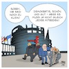 Cartoon: Sperrklausel EU-Parlament (small) by Timo Essner tagged sperrklausel,europa,ep,europäisches,parlament,volksparteien,kleinstparteien,demokratie,prozenthürde,zugangsbeschränkung,wahlen,europawahlen,cartoon,timo,essner