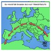 Cartoon: Transitroute (small) by Timo Essner tagged transitroute einwanderung asyl eu deutschland flüchtlinge