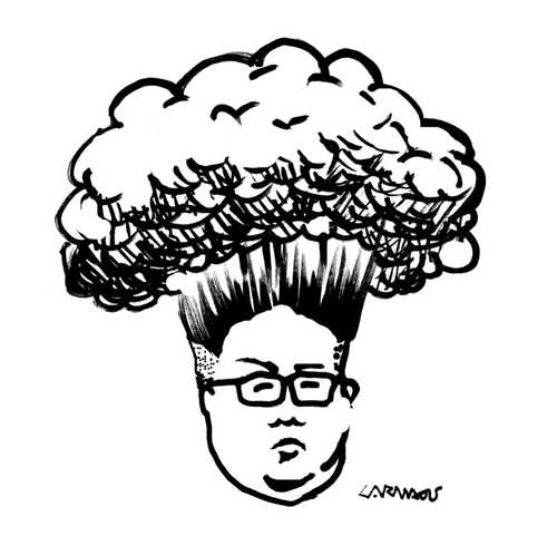 Cartoon: Kim Jong Bomb (medium) by Carma tagged north,korea,kim,jong,ii,war,atomic