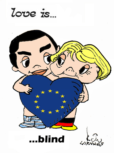 Cartoon: Love Is... (medium) by Carma tagged love,is,merkel,tsipras,valentine,day