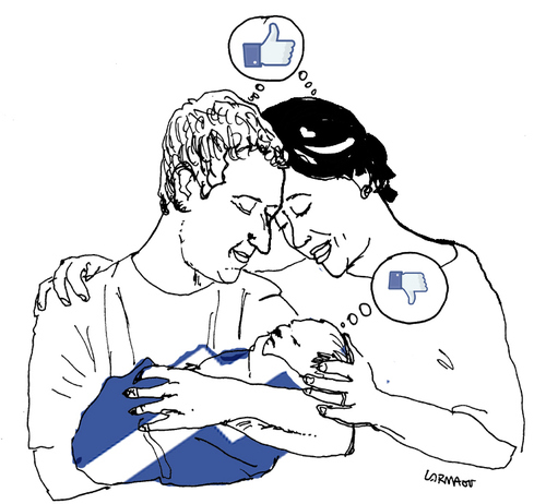 Cartoon: Zuckerberg Jr. (medium) by Carma tagged marc,zuckerberg,son,facebook