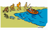 Cartoon: D - Evolution (small) by Carma tagged immigration,migrant,fluss,darwin