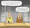 Cartoon: Golf-Konflikt (small) by Uliwood tagged trump,auto,wirtschaft,politik,usa,nationale,sicherheit,deutschland,handel,bedrohung