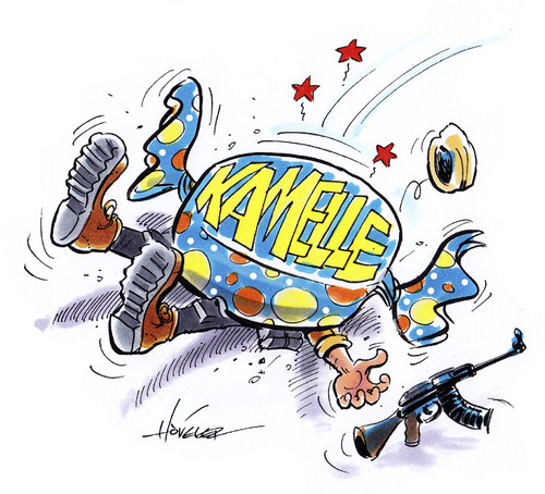 Cartoon: Kamelle (medium) by Hoevelercomics tagged karneval,terror,terrorismus