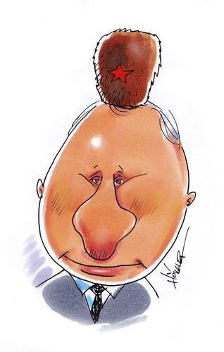 Cartoon: Putin (medium) by Hoevelercomics tagged moskau,russland,putin