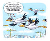 Cartoon: Kranich (small) by Hoevelercomics tagged kranich,zugvögel,kraniche,birds