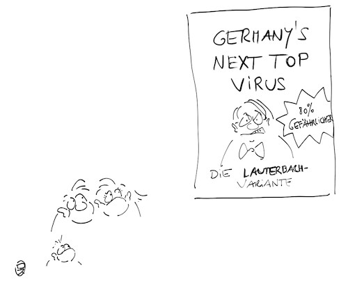 Cartoon: Lauterbach (medium) by cartoonsbyroth tagged lauterbach,virus,corona,covid,maskenpflicht