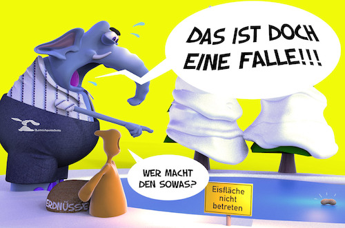 Cartoon: Falle (medium) by Rüsselhase tagged falle,erdnuss