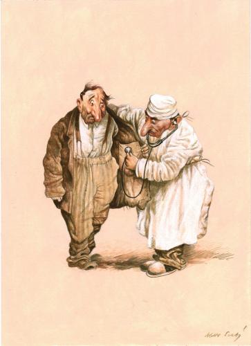 Cartoon: Dottore (medium) by Agim Sulaj tagged dottore,doctor,doktor,poverty