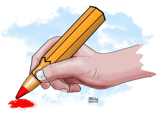 Cartoon: Pencils and bullets (medium) by jabar tagged pencils,and,bullets