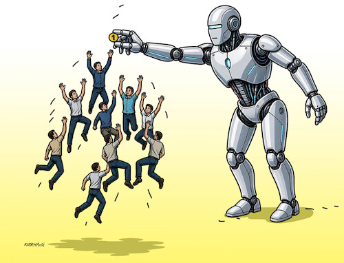 Cartoon: aiminca (medium) by Lubomir Kotrha tagged ai,robots,people,ai,robots,people