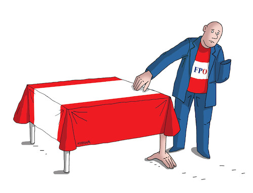 Cartoon: aufpo24 (medium) by Lubomir Kotrha tagged austria,elections,austria,elections