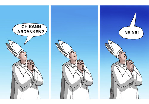 Cartoon: benedikt XVI (medium) by Lubomir Kotrha tagged cartoon