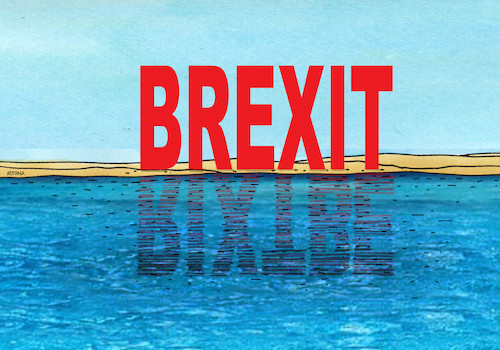 Cartoon: brexwater (medium) by Lubomir Kotrha tagged brexit,no,teresa,may,eu