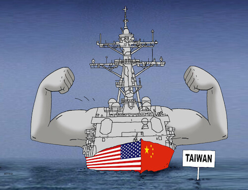 Cartoon: chinusvaly2 (medium) by Lubomir Kotrha tagged taiwan,usa,china,taiwan,usa,china