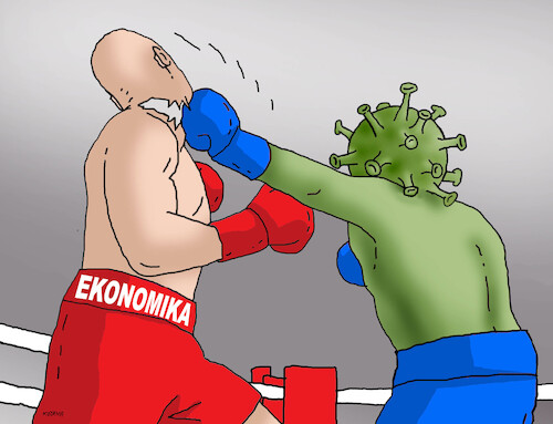 Cartoon: covidbox (medium) by Lubomir Kotrha tagged covid,economy,covid,economy