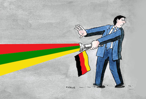 Cartoon: debater (medium) by Lubomir Kotrha tagged germany,elections,germany,elections