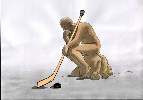 Cartoon: dumak (medium) by Lubomir Kotrha tagged cup,world,hockey,hokej
