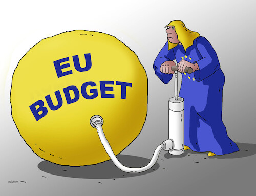 Cartoon: eupumpa-en (medium) by Lubomir Kotrha tagged eu,budget,euro,money,eu,budget,euro,money