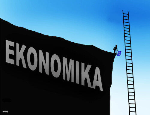 Cartoon: eurebrik (medium) by Lubomir Kotrha tagged eu,euro,economic,eu,euro,economic