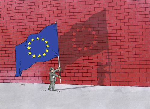 Cartoon: eushadow (medium) by Lubomir Kotrha tagged eu