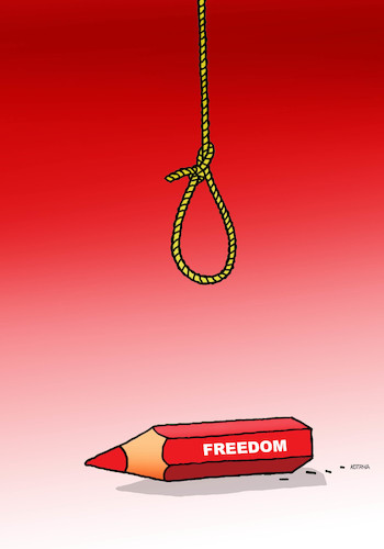 Cartoon: freedom17 (medium) by Lubomir Kotrha tagged democracy,dictator,freedom,peace,war,world