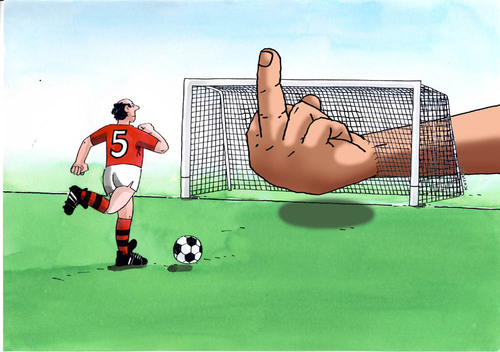 Cartoon: futbalprst (medium) by Lubomir Kotrha tagged soccer
