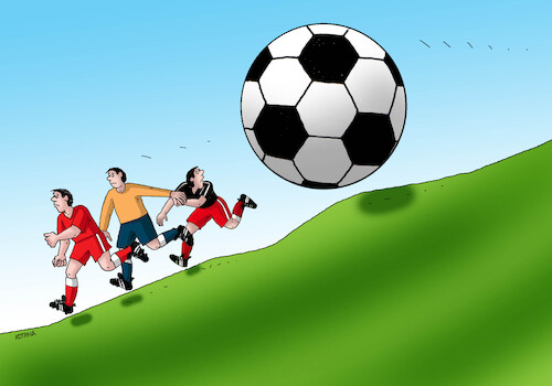 Cartoon: futbig (medium) by Lubomir Kotrha tagged football,football