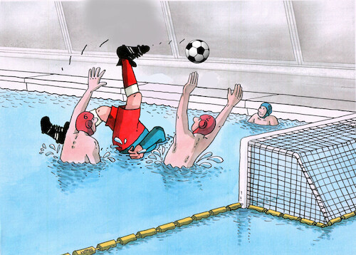 Cartoon: futpolo (medium) by Lubomir Kotrha tagged qatar,football,championships,qatar,football,championships