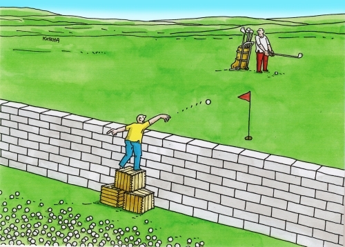 Cartoon: golfomur (medium) by Lubomir Kotrha tagged humor