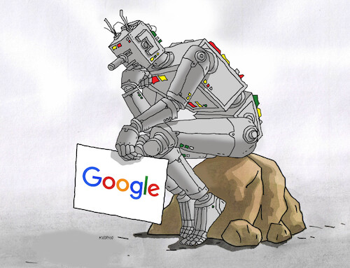 Cartoon: googai (medium) by Lubomir Kotrha tagged google,artificial,intelligence,google,artificial,intelligence