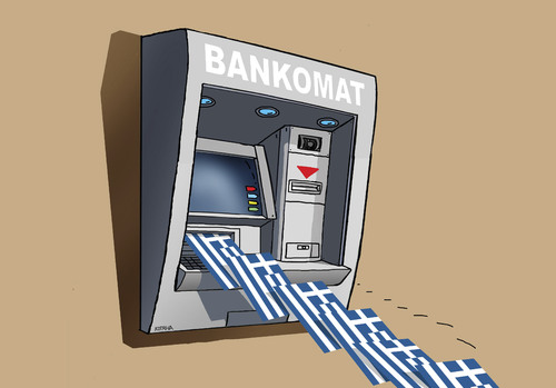 Cartoon: greemat (medium) by Lubomir Kotrha tagged greece,eu,europe,ecb,syriza,money