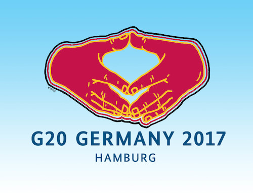 Cartoon: hamburg2017 (medium) by Lubomir Kotrha tagged summit,g20,hamburg,germany,2017