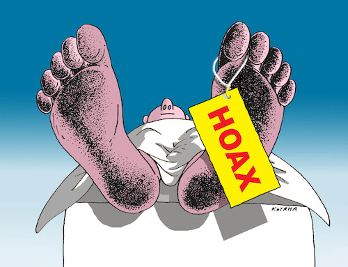Cartoon: hoax24 (medium) by Lubomir Kotrha tagged hoax,hoax