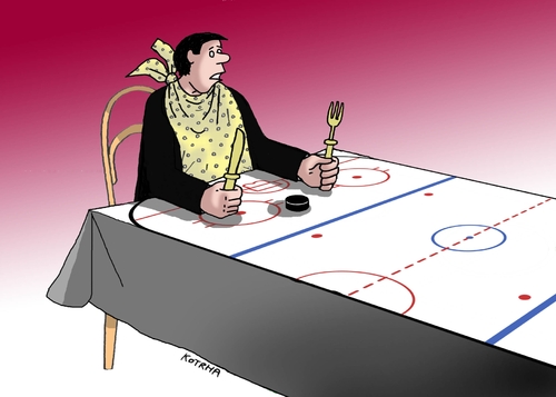 Cartoon: hokstol (medium) by Lubomir Kotrha tagged hokej,hockey,world,cup