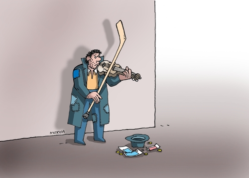 Cartoon: huslohok (medium) by Lubomir Kotrha tagged hokej,hockey,world,cup