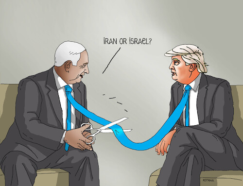 Cartoon: izraelnoznic-en (medium) by Lubomir Kotrha tagged iran,israel,war,peace,usa,trump,iran,israel,war,peace,usa,trump