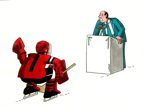 Cartoon: kecy (medium) by Lubomir Kotrha tagged ice,hockey