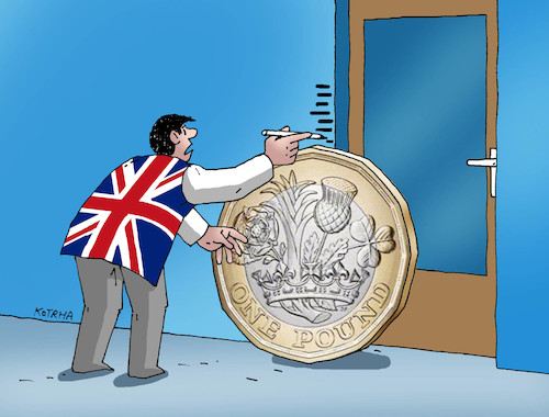 Cartoon: librapadanie (medium) by Lubomir Kotrha tagged libra,euro,dollar,brexit,britania,europe,world